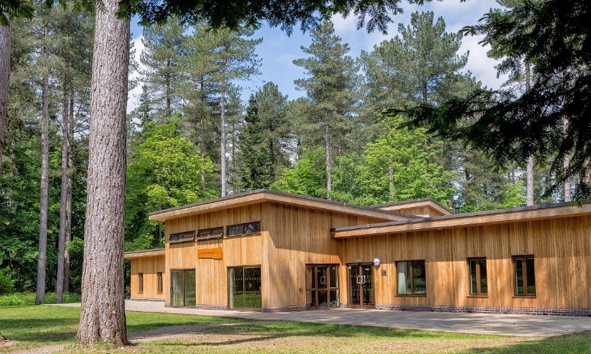 Thorpe Woodlands residential building set in the trees